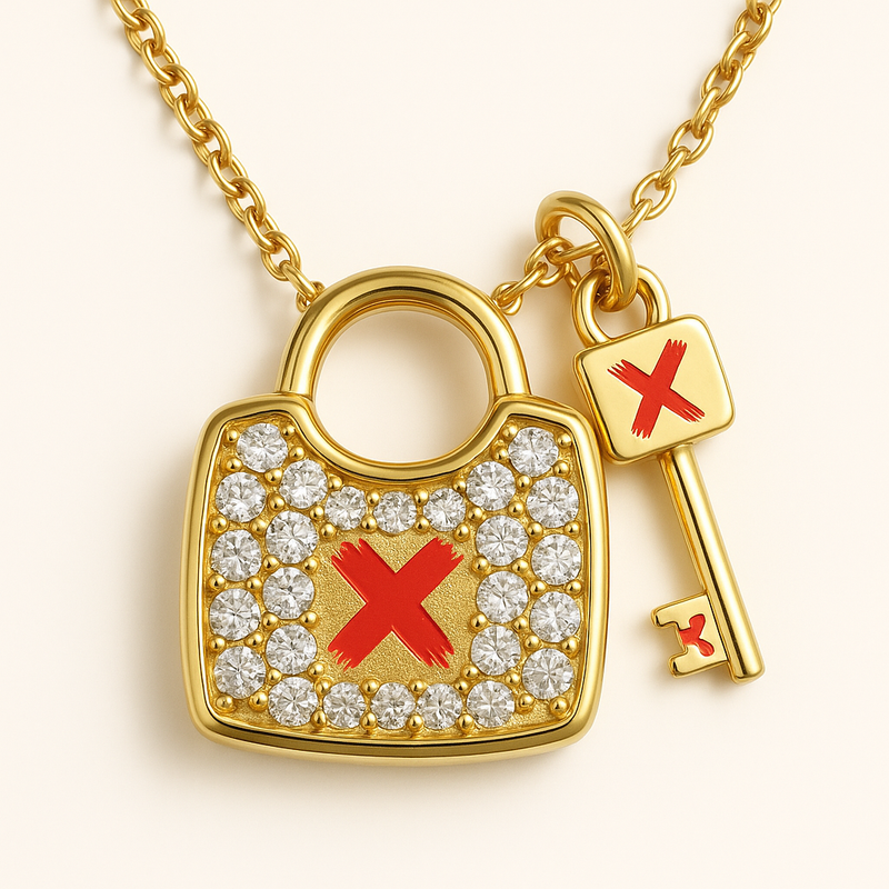 AWAKEN Lock & Key Pendant Necklace
